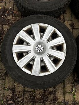 Predám VW disky 5x112 + zimné pneu 205/60 R16