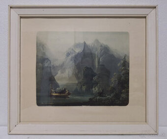 Obraz reprodukcia diela Josef Navrátil Pramice se senem na j