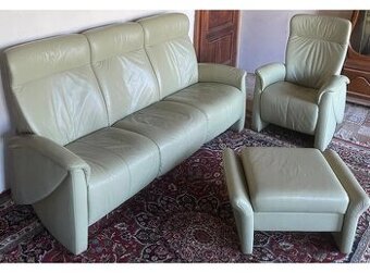 Luxusní moderní kožená souprava 3+1,2706