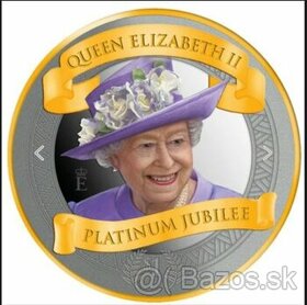 Kráľovná Alžbeta II. - 1 OZ platinové jubileum 70rokov - 1