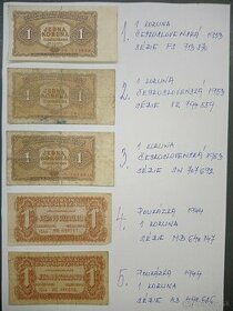 Staré bankovky, poukázky - 1
