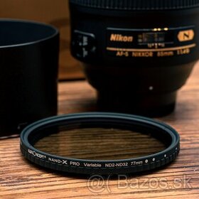 Nikon Nikkor 85/1,4G plus variabilný ND filter