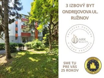 3 izbový byt v lokalite obklopenej zeleňou - ul. Ondrejovová