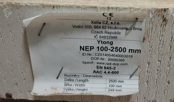 Predám nenosný preklad YTONG NEP 100-2500 mm