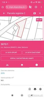 Pozemok v obci Albínov, Sečovce