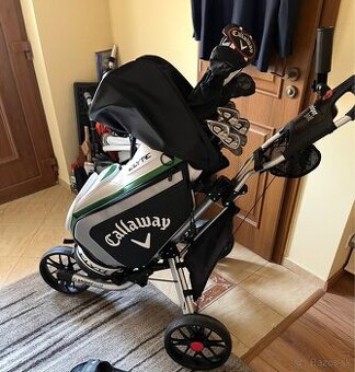 Golf.sada(12 palic a 2x bag), vozik, hitting mat, sietka. - 1