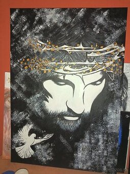 Maľovaný obraz Ježiša Krista