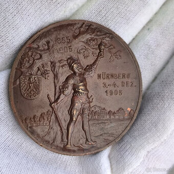 Strelecká bronzová medaila Norimberg 1905 – Nemecko
