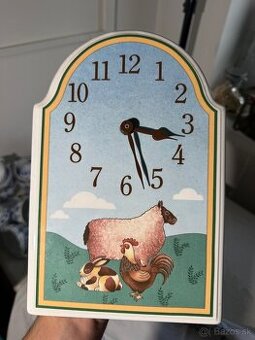 Villeroy Bocj raritne zavesne hodiny, A La Ferme Les Animaux