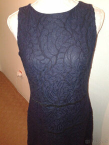 nové tmavomodré šaty z čipky Ralph Lauren veľ. 40