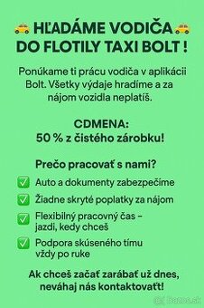 VODIČ TAXI - BOLT