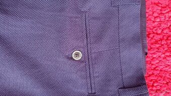 Panske tmavomodré nohavice : pás 102cm .