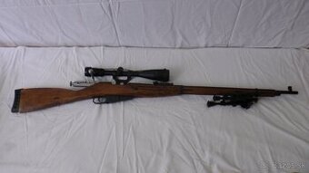Mosin Nagant, Cal 7,62×54 — puškohľad, dvojnožka + náboje