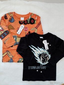 2x tričko s dlhým rukávom Lindex veľ.92