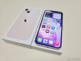 APPLE IPHONE 13 128GB PINK,ZDRAVIE BATERKY 100%