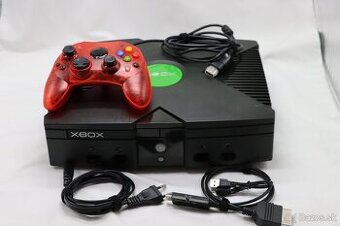 Xbox Classic + ovládač + AV→HDMI kábel + napájací