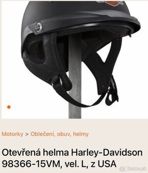 Harley Davidson helma letní vel. L