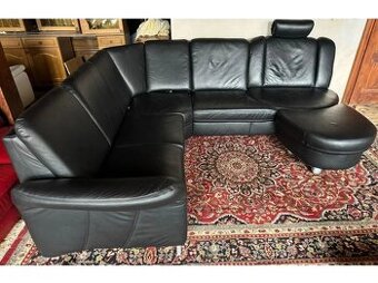 Luxusní rohová kožená sedací souprava, 3199
