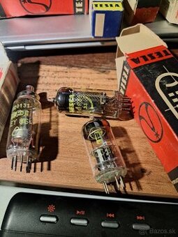Elektronky TESLA 6L43,EBF89voj.mecik,ECC84 RFT,nepouzite NOS