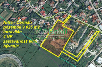 Pozemok Nitra - Čermáň 9 025 m2 intravilán bývanie ID 497-14