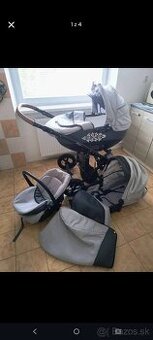 Predám kočík 3-kombinacia s ručne maľovaným ľudovým motívom.