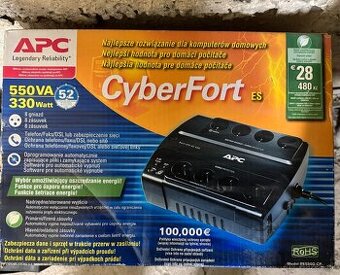 Predam záložný zdroj APC CyberFort UPS 550VA, 330WATT, nový