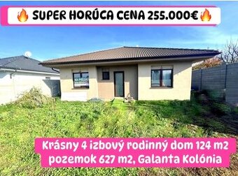 NOVÁ HORÚCA CENA: 255.000 € 4 izbový dom pozemok 627 m2