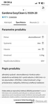 Gardena easy clean vysavac