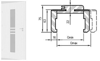 Zarubna  Arte 40 - K63 pre dvere Arte Dre
