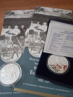 Predám strieborné 10 eur pamätné mince Proof aj BK - 1