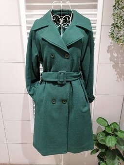 Dámsky tmavozelený prechodný kabát, Veľkosť 38 (M)