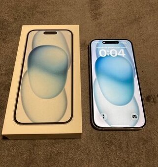 iPhone 15 – TOP STAV – BEZ ŠKRABANCOV – KOMPLETNÉ BALENIE