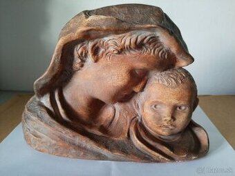 Reliéf kameninový Bohorodička s Ježíšem