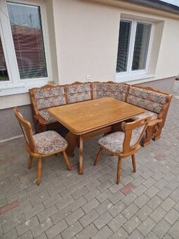Rohová lavica, jedálenský set