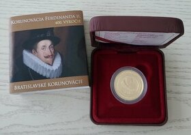 Zlatá zberatelska minca 100€ Korunovacia Ferdinanda 2018