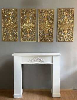 obraz - kovova zlata mandala 80x40cm -50%
