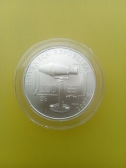 Predám striebornú mincu - chyboražba 200Sk Petzval