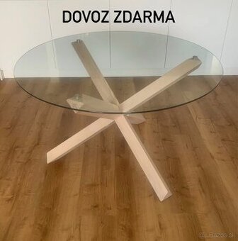 Jedálenský stôl Kave Home, priemer 120cm + DOVOZ ZDARMA