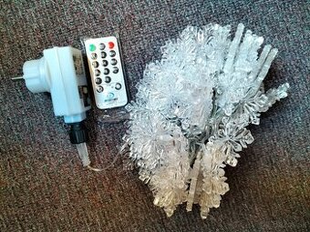 Vianočná LED svetelná reťaz – snehové vločky ❄️ s diaľkovým
