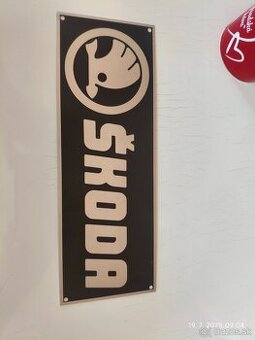 Ceduľa škoda kovová retro originál stará