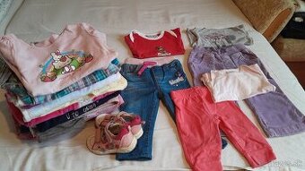 Veľký balík oblečenia dievča 74-80