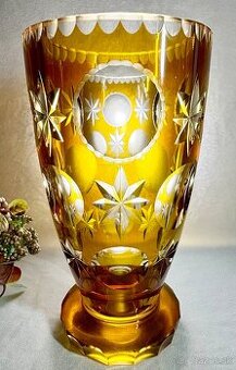 Vaza krištáľ bruseny do lazury, Haida