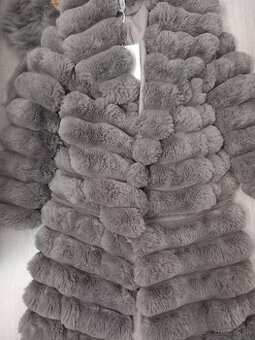 Nádherný nový kabat 2v1 M sivý