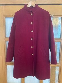Bordo kabátik prechodný/zimný, veľkosť M/L - 1