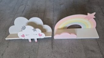 Dievčenské nástenné dekoračné poličky