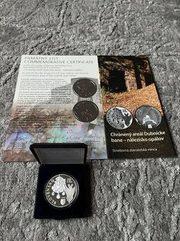 20 Euro Dubnícke bane PROOF 2014 + pamätný list