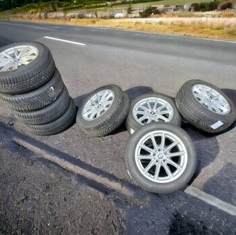 R17" alu kola 5x112 7,5jx17 et27 pneu 80%