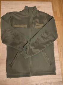 Vojenská zelená flísová bunda - 1