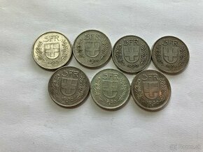 Strieborné mince - Švajčiarsko a USA