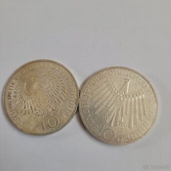 Strieborne mince 10mark 1972